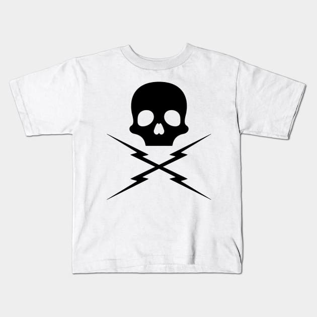 Death Proof Skull Kids T-Shirt by DoctorTees